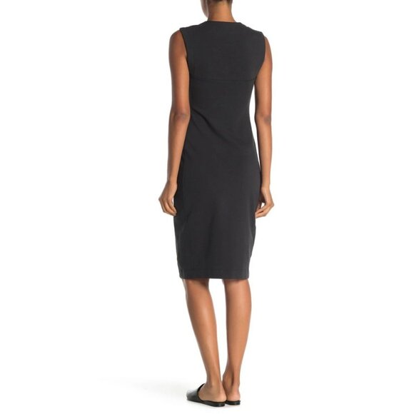 James Perse V-Neck Sheath Knee Length Dress In Carbo Size Small - Picture 2 of 8